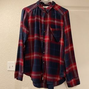 Hollister flannel gray condition size small boyfriend fit
